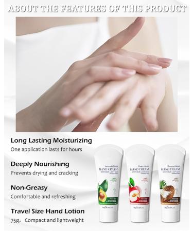 Mini Hand Cream Kit-3Pcs 75g Small Scented Hand Lotion for Dry Cracked Working Hands Natural Fragrance Moisturizing Travel Size Bulk Hand Lotion Baby Shower Wedding Favors Christmas Gift for Women 75 g (Pack of 3) - Buy Online on GoSupps.com