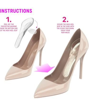 Heel That Pain High Heel Seats Cushioned Gel Inserts for All-Day Comfort Pressure Relief & Customized Fit Perfect for Work & Night Out - Buy Online on GoSupps.com