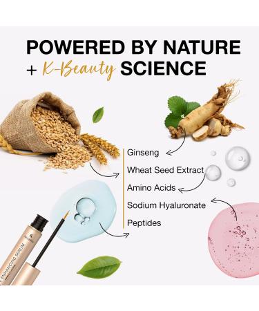 Eyelash Growth Serum Lash & Brow Serum: Peptide Lash & Brow Enhancer for Fuller Longer-Looking Lashes & Brows Ginseng & Amino Acids 3 mL Champagne - Buy Online on GoSupps.com