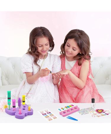 BATTOP Kids Nail Polish Set for Girls | Nail Art Kit Ages 7-15 | 3 in 1 Pen Combo with Glitter & 3D Decorations - Buy Online on GoSupps.com
