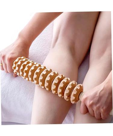 Wood Massage Roller - 360 Curved Muscle Relief Tool | 12 Roll Back Massage Rope for Pain Relief & Body Shaping - Buy Online on GoSupps.com