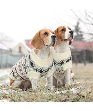 Hjumarayan Boho Dog Sweater | Medium & XXL Thick Christmas Sweater for Dogs | Stylish French Bulldog Apparel - Buy Online on GoSupps.com