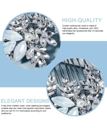 TAIOSNADJ Crystal Bridal Hair Comb Handmade Hair Accessories Wedding Rhinestone Hair Side Comb for Bride Wedding Prom Flower Girl Headpieces - Buy Online on GoSupps.com