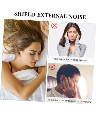 Beaupretty Noise Canceling Silicone Earbuds - Reusable Anti-Noise Sleeping Ear Buds Black - Perfect for Students | International Shipping - Buy Online on GoSupps.com