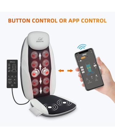Snailax Shiatsu Massage Cushion with Heat - White | Home Office Seat Massager - Buy Online on GoSupps.com