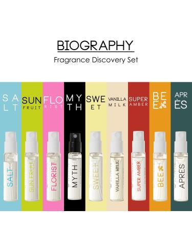 Ellis Brooklyn BIOGRAPHY Fragrance Discovery Set - Eau De Parfum for Women Sample Perfume Set Perfumes for Women Clean Perfume Long Lasting Perfume BIOGRAPHY 0.06 Fl Oz (Pack of 9) - Buy Online on GoSupps.com