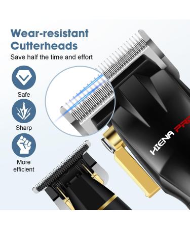 HIENA PRO Professional Hair Clippers Set for Men Cordless Barber Kit Rechargeable Hair Cutting Set Clippers and Trimmers Set Clippers for Men Haircut with LED Display USB Charging Gifts for Men - Buy Online on GoSupps.com