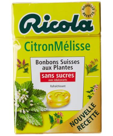 Ricola Bonbons Suisses aux Plantes Citron M lisse Sucralose 50 g - Lot de 10