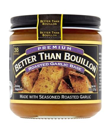 Better Than Bouillon Premium Roasted Garlic Base, Made with Seasoned Roasted Garlic, 38 Servings Per Jar, 8 Ounce Jar (Pack of 1)