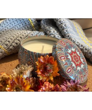 Scented Soy Wax Candle in Decorative Metal Tin | Organic Gardenia | 30-Hour Burn | Handmade Gift for Women - International Shipping - Buy Online on GoSupps.com