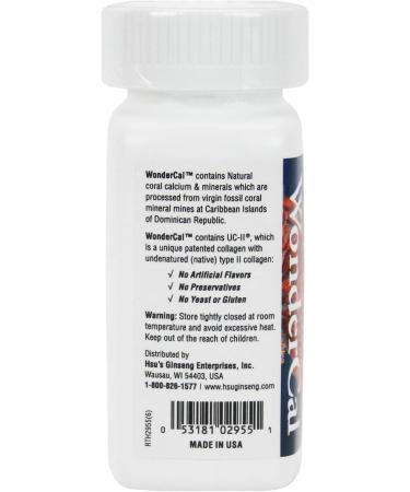 Hsu's Ginseng WonderCal 60 count Coral Calcium Supplement - SKU 2955 | 60ct Bottle - Buy Online on GoSupps.com