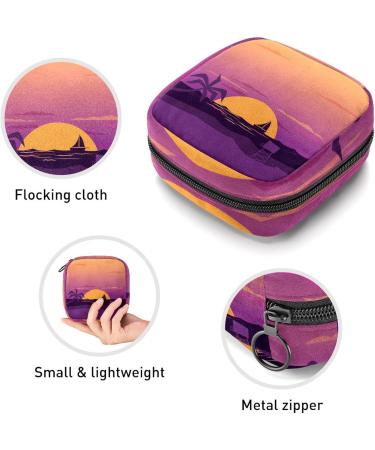 Sunset Beach Period Bag | Sanitary Napkin Storage & Travel Makeup Pouch - Buy Online on GoSupps.com