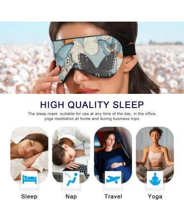 Unisex Haskirky Light Blocking Eye Mask for Travel, Yoga, Meditation - Retro Blue - Buy Online on GoSupps.com