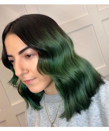 Crazy Color Vibrant Pine Green Semi-Permanent Hair Dye - 200ml | Dark Green Vegan Formula with Conditioning & Nourishing Oils - Buy Online on GoSupps.com