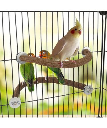 Allazone U Form Natural Bird Pole - Wooden Bird Toys & Accessories for Cages | Climbing & Grinding Sticks Set - Buy Online on GoSupps.com