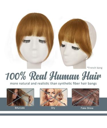 BARSDAR Clip in Fringe 100% Real Human Hair Extensions | French Bangs in 30# Light Brown | Washable/Dye-able | Pack of 1 - Buy Online on GoSupps.com