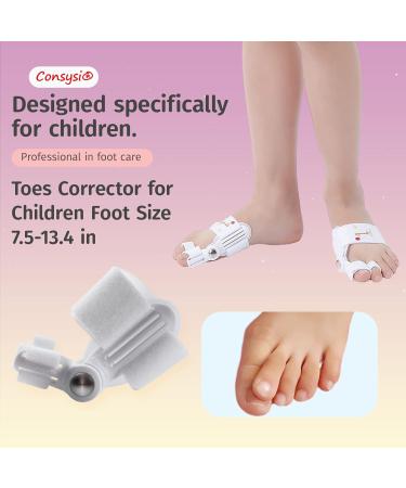 Bunion Corrector for Kids - Adjustable Orthopedic Toe Straightener & Splint for Hallux Valgus Relief (1 Pair - Buy Online on GoSupps.com