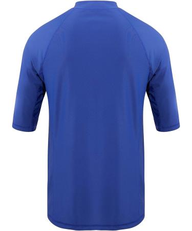 Men's Quick Dry UPF 50 Rash Guard for Beach & Water Sports - Large Mazaring Blue - Buy Online on GoSupps.com