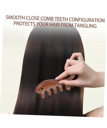 Healeeved 4-Piece Fish Massage Comb Set | Gua Sha Facial Tool for Men & Women | Wooden Ridge Combs for Curly Hair | Golden Sandalwood Massage Sticks - Buy Online on GoSupps.com