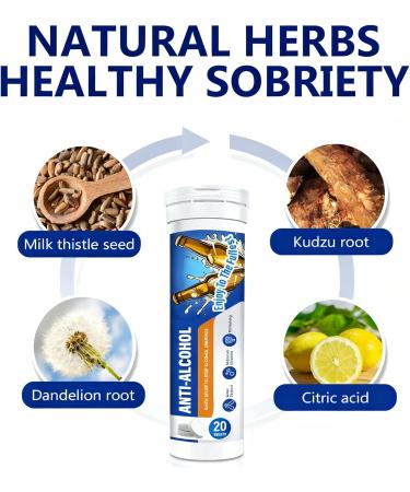 Clever sprouts Anti-Alcohol Complex Effervescent Tablets Hyditation & Wellness Support with Milk Thistle B Vitamins Electrolytes Vitamin C Zinc - Buy Online on GoSupps.com