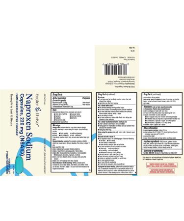 Foster & Thrive Liquid Gels with Naproxen Sodium 220mg NSAID Pain Reliever Fever Reducer 40 Gels (Pack of 3) - Buy Online on GoSupps.com