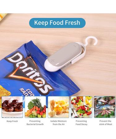 2PACK Mini Bag Sealer - Portable Heat Vacuum Plastic Sealer with Cutter | Food Storage Grey - Buy Online on GoSupps.com