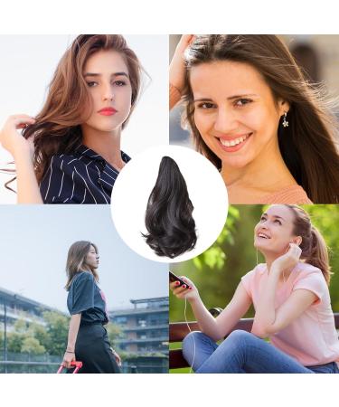 Curly Ponytail Extension Short Fake Ponytail Curly Ponytail Extension Claw Clip In Ponytail Hair Extensions Short Curly Ponytail Clip For Women Daily Use dark brown - Buy Online on GoSupps.com