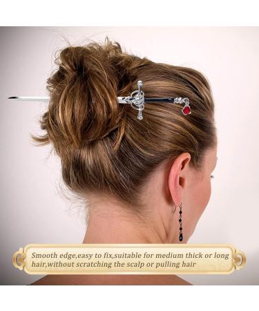 WEBEEDY 4 Pieces Retro Sword Hair Sticks Metal Sword Hair Chopstick for Buns Chinese Style Hair Pin Sword Hair Sticks with Tassel for Long Hair Hair Accessories Style 02 - Buy Online on GoSupps.com