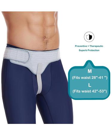 Inguinal Hernia Brace for Men and Women - Left or Right, Large Size | Post-Surgical Support Band | Fully Adjustable Inguinal Hernia Brace - Buy Online on GoSupps.com