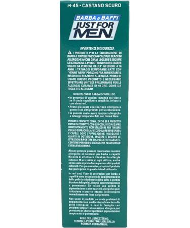  Just for men Just for Men - Pack of 3 ammonia-free gel hair dyes for beards and moustaches with comb included dark brown 45 ml - Buy Online on GoSupps.com