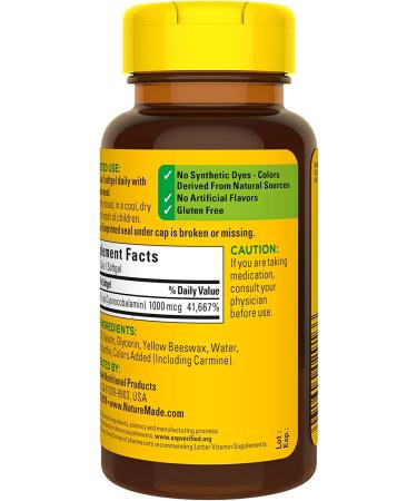 Nature Made Vitamin B12 - 150 Softgels for Energy & Metabolism Support - Buy Online on GoSupps.com