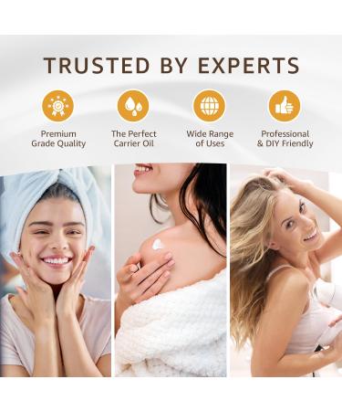 ORGANIC SAFFLOWER OIL (8 oz) Premium Cold Pressed Unrefined High Oleic 100% Pure Safflower Oil for Skin Face Hair Soap Making | Carrier for Essential Oils | Available in Bulk | 8 FL OZ - Buy Online on GoSupps.com