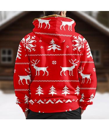 Buy Hanxiulin Fleece Jacket | Plush & Cuddly Men's Wool Coat | Lightweight Warm Outdoor Winter Coat | Premium 5XL Watermelon Red - Buy Online on GoSupps.com