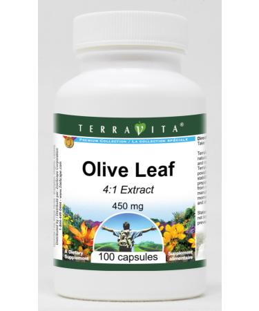 Olive Leaf 4:1-450 mg (100 Capsules ZIN: 520997)