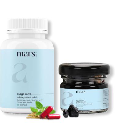 Mars Performance Combo Shilajit Resin & Surge Max (60 Capsules) Good Health Company- Pack of 1 - Buy Online on GoSupps.com