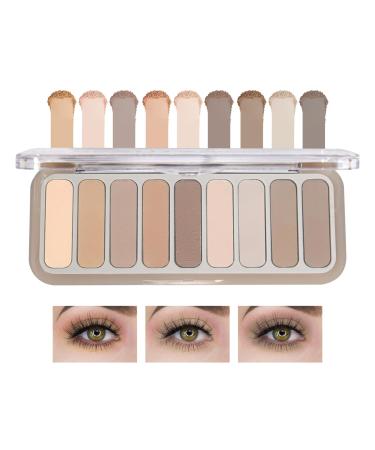 9 Colors Eyeshadow Palette Matte Nude Eye Makeup Palette Ultra-Blendable Long Lasting High Pigmented Waterproof Nudes Neutral Smooth Eye Shadow Palette for Women Natural Charming Looking #03 9 Colors #03