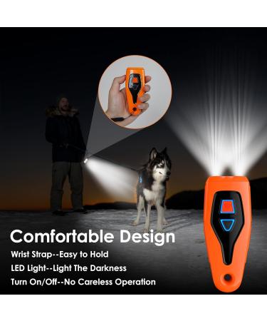 Dog Bark Deterrent Devices Ultrasonic Dog Barking Control Device Anti Bark Device for Dogs with LED Flashlight 33 FT Range Rechargeable Dog Bark Deterrent Orange - Buy Online on GoSupps.com