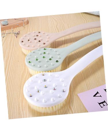 Healeved Body Shower Brush - White Handle Bathing Massage Tool - Buy Online on GoSupps.com