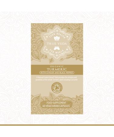 Certified Organic Turmeric Capsules with Black Pepper, Ginger, and High Strength Curcumin - 60 Count - Buy Online on GoSupps.com