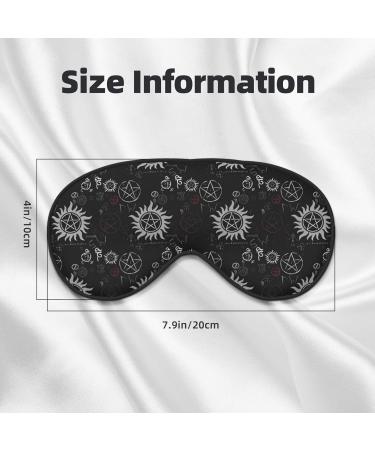 Supernatural Symbols Black Eye Mask - Soft Adjustable Sleeping Mask for Men & Women | Comfortable Nighttime Eye Cover - Buy Online on GoSupps.com