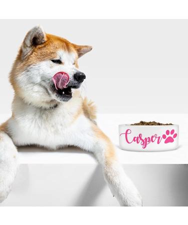 Personalised Pet Bowls Dog Bowl Cat Bowl Rabbit Animal Food Water Treat Mrs Hinch (Small Bowl (500ml) Baby Pink) Small Bowl ( 500ml ) Baby Pink - Buy Online on GoSupps.com