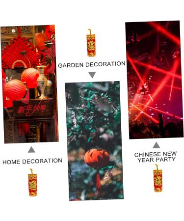Alipis 1pc Chinese New Year Decoration Car Decor Car Trim Front Door Sitting on The Flannel Red Red 18x6cm - Buy Online on GoSupps.com