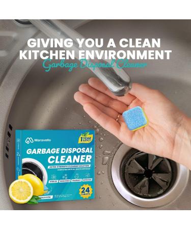 Maravello Disposal Cleaner & Deodorizer - 24 Tablets, Foaming Formula, Fresh Scent - 1 Year Supply - Buy Online on GoSupps.com