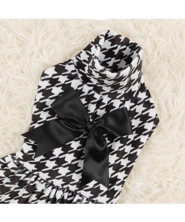Cuteebone Houndstooth Dog Dress with Turtleneck | Puppy Skirt Costume & Pet Outfit | Perfect Birthday Gift for Dogs - Buy Online on GoSupps.com