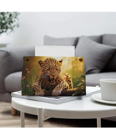 Tissue Box Cover Tissue Box Holder Funny Leopard Print Tissue Holder Travel Tissue Packs Facial Paper Holder Decorative Holder - Buy Online on GoSupps.com