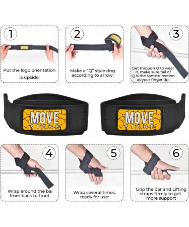 Movestone Cotton Padded Lifting Wrist Straps for Weightlifting and Deadlifting - Buy Online on GoSupps.com