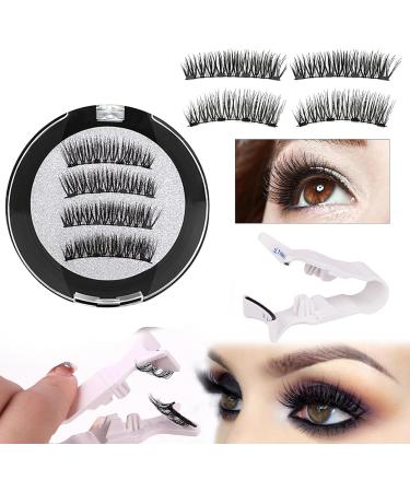 Bexdug Magnetic Eyelashes With Applicator Reusable Magnetic Lashes Kit Waterproof 1 Pair Natural Look Eyelashes No Glue Needed Easy To Wear & Eyelashes With Applicator For All-Day Comfort - Buy Online on GoSupps.com