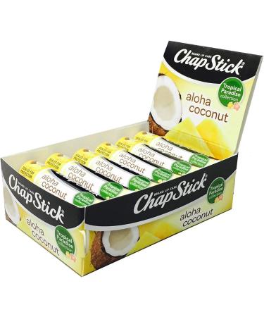 Chapstick Tropical Paradise Collection Aloha Coconut Lip Balm - 12 Pack, 0.15oz Tubes for Hydrated Lips - Buy Online on GoSupps.com