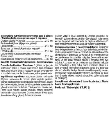 NUTRI EXPERT - Effiness Flat Stomach Action - Reduces Bloating and Heaviness - Digestive Wellness - Food Supplement with Natural Plant Extracts - 60 Vegetable Capsules - Buy Online on GoSupps.com