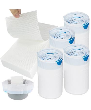 80 Pack Commode Liner with Super Absorbent Pads (Pack of 100) Portable Toilet Bags Bedside Commode Liners Disposable Potty Chair Liners Portable Toilet Liner Adult 80+100 Pack